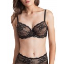 Reggiseno GISELA sfoderato in pizzo con ferretto 0360 nero