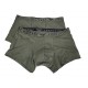 DUE Boxer uomo RAGNO Forniture Militari in cotone bipack 60422Z militare e nero