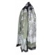  Sciarpa Pashmina Foulard Donna in viscosa Lancetti fiori grigio