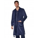 Vestaglia da camera uomo con cintura in pile invernale Admas 57431 blu