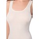 Canotta top Intima donna FRALY spalla larga LANA SETA bianco nero DF6513