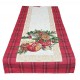 Centrotavola Runner Striscia gobelin Hessense Palline Albero Slitta Natale