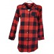  Abito Camicia donna aperta avanti in flanella di caldo cotone Jadea tartan