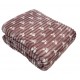 Coperta invernale plaid matrimoniale pile coral Fancy jacquard stampato fiocco