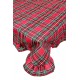  Tovaglia rettangolare 6 e 12 posti Hessense volants scozzese tartan Natale rosso