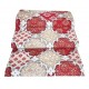 Telo arredo multiuso Granfoulard Copriletto 2 posti cuore fiori Shabby quadri