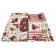 Telo arredo multiuso Granfoulard Copriletto 2 posti cuore fiori Shabby quadri