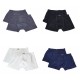  Due boxer uomo Fraly elastico infilato in cotone EF3967 nero blu bianco grigio