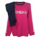 Pigiama Tuta casa per donna in cotone Umbro 2061S fucsia