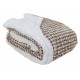 Coperta invernale plaid matrimoniale pile coral con agnellato sherpa Fancy