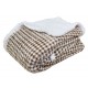 Coperta invernale plaid matrimoniale pile coral con agnellato sherpa Fancy