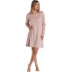  Camicia da notte donna manica lunga in pile coral Admas 61310 pois rosa