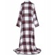 Plaid lungo con maniche in morbido pile coral Rebelle di Pastunette scozzese