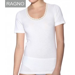 Canottiera donna maglia intima Ragno 100 merino manica corta 073097