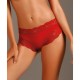 Slip donna in cotone modal e pizzo jadea rosso natale capodanno idea regalo