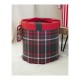 Plaid Coperta in pile Idea Regalo Natale con scatola musicale scozzese tartan