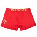 Boxer uomo elasticizzato Enrico Coveri Natale Capodanno 1257 logo stampato rosso