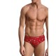  Slip uomo elasticizzato Enrico Coveri Babbo Natale Capodanno stampato rosso 1283