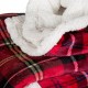  Coperta invernale plaid singolo più sacca in morbido sherpa agnellato scozzese