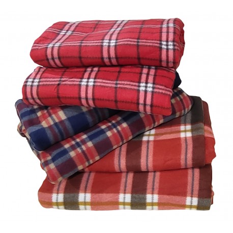  Coperta invernale plaid singolo e matrimoniale in pile Hunt scozzese tartan