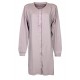  Camicia da notte donna aperta avanti in caldo cotone manica lunga Irge 1955 rosa