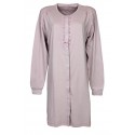 Camicia da notte donna aperta avanti in caldo cotone manica lunga Irge 1955 rosa