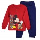 Pigiama Bambino lungo in caldo cotone invernale Topolino Mickey Mouse 0558 rosso