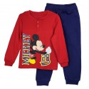 Pigiama Bambino lungo in caldo cotone invernale Topolino Mickey Mouse 0558 rosso