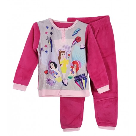  Pigiama Bimba Bambina in PILE invernale Disney Principesse Frozen Cry Babies